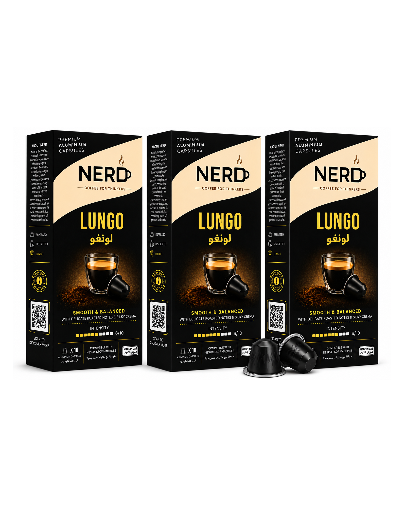 NERD 4 Pack Lungo Coffee Capsules Combo