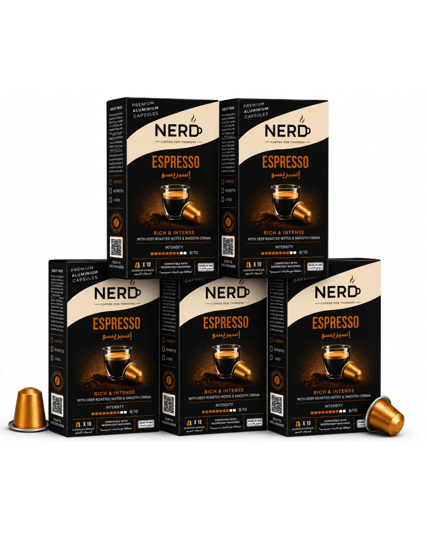 NERD Espresso Aluminium Coffee Capsules
