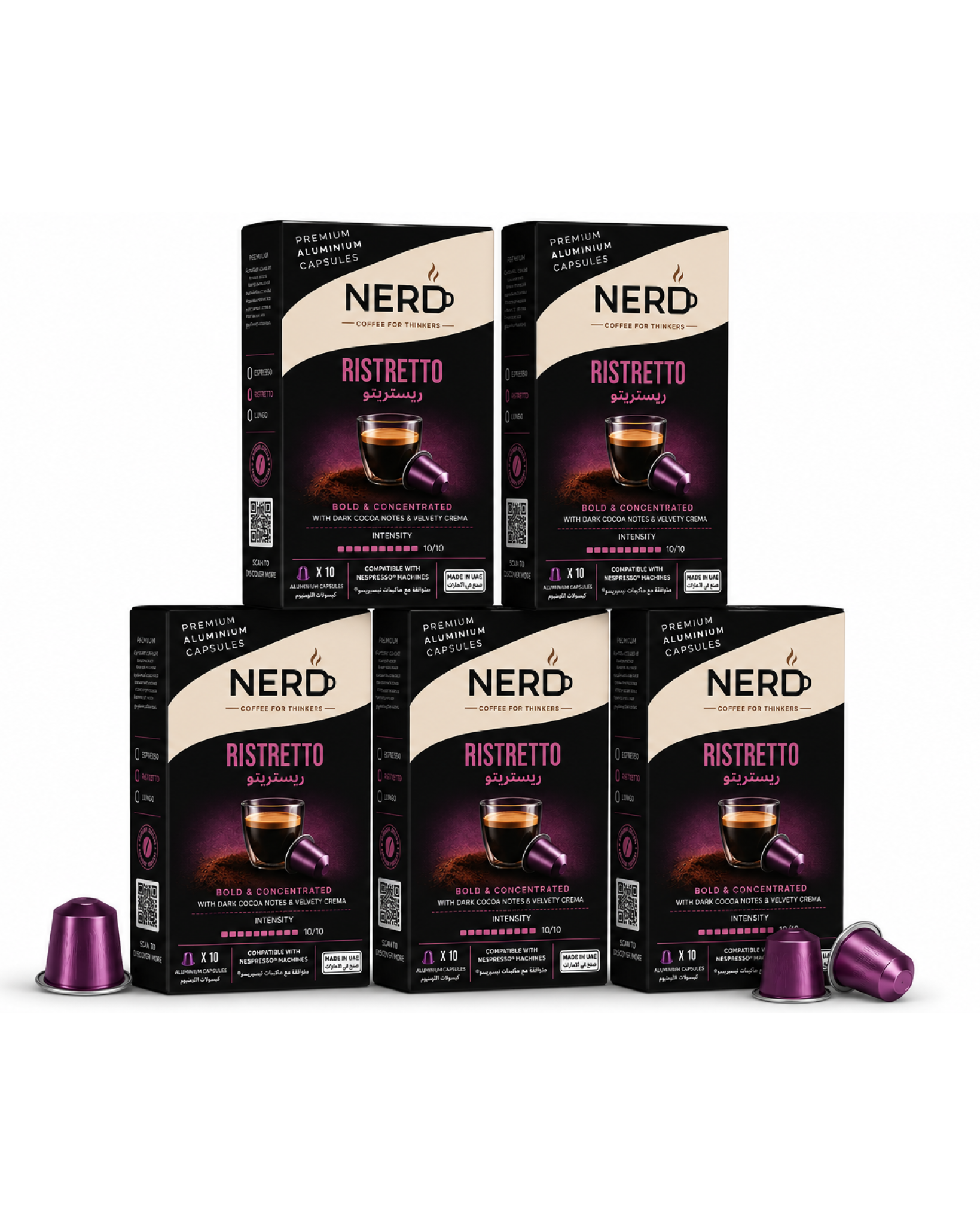 NERD 4 Pack Ristretto Coffee Capsules Combo