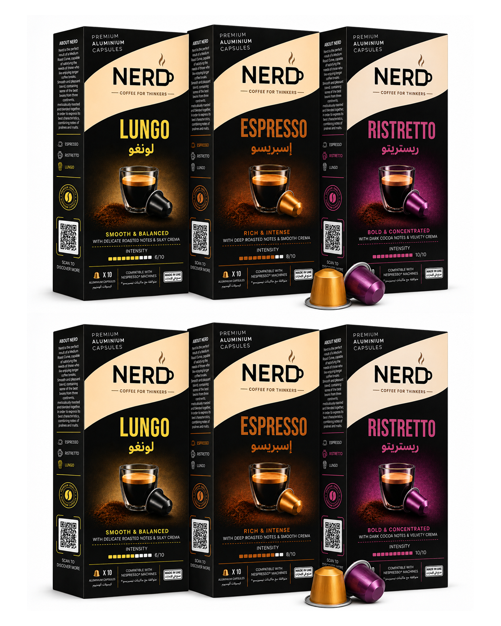 NERD 6 Pack Different Coffee Capsules Combo